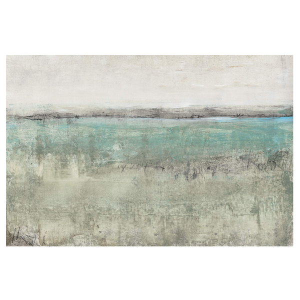 Vliestapete Horizont über Türkis - Vliespapier - Türkis - 432 x 290 cm