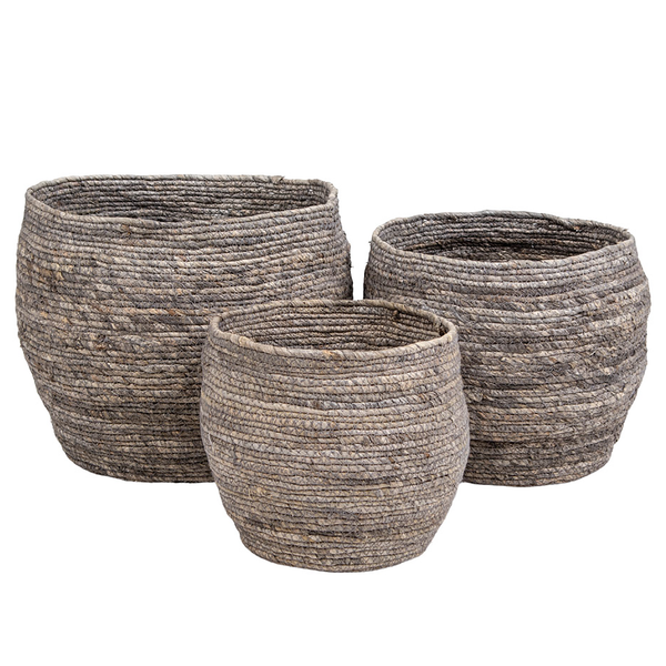 Korb Tivoli (3-tlg.) - Grey - Maize Leaf