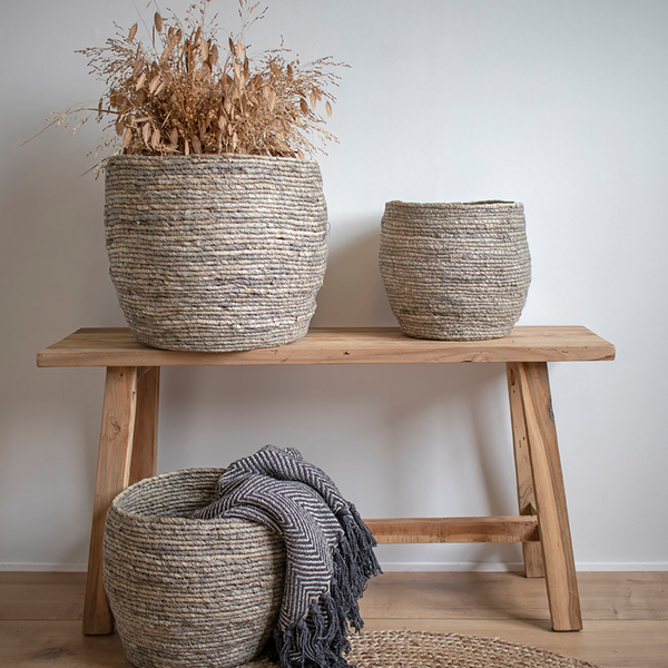 Korb Tivoli (3-tlg.) - Grey - Maize Leaf