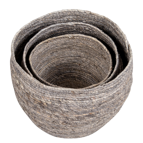 Korb Tivoli (3-tlg.) - Grey - Maize Leaf