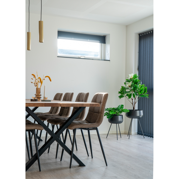 Blumentopf Ardola (2-tlg.) - Black - Stahl