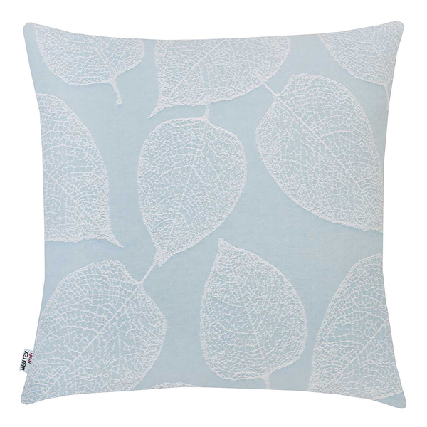 Kissenbezug Leave - Baumwolle / Polyester - Aqua - 38 x 38 cm