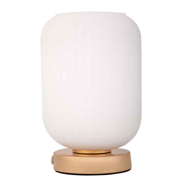Tischleuchte Noble Purity - Opalglas / Aluminium - 1-flammig