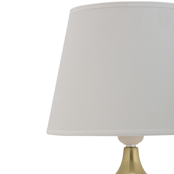 Tischleuchte Golden Glamour - Mischgewebe / Aluminium - 1-flammig