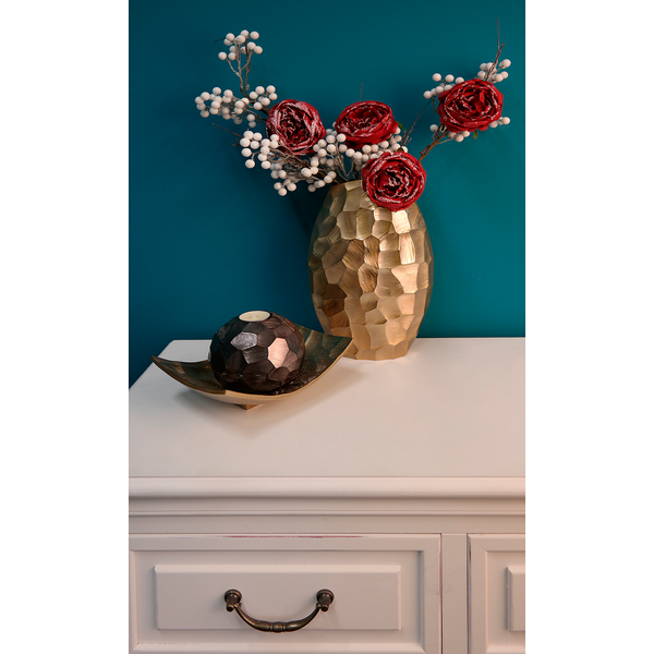 Kunstblume Rose (4er-Set) - Polyester PVC - Rot