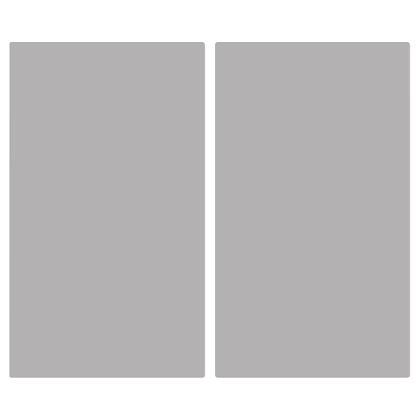 Herdabdeckplatte Caporio - Sicherheitsglas - Grau - 60 x 52 cm