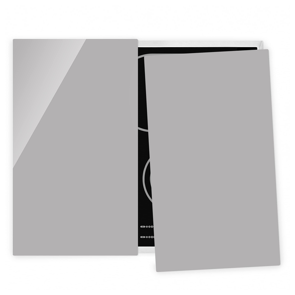 Herdabdeckplatte Caporio - Sicherheitsglas - Grau - 60 x 52 cm
