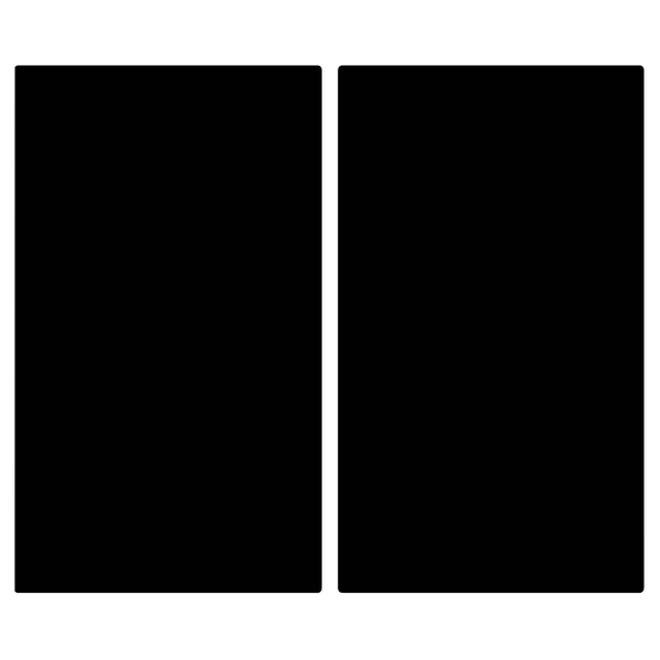 Herdabdeckplatte Caporio - Sicherheitsglas - Tiefschwarz - 60 x 52 cm