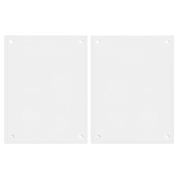 Herdabdeckplatte Kaktus Sukkulente - Sicherheitsglas - Schwarz / Weiß - 80 x 52 cm