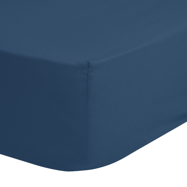 Spannbettlaken Jenny - Baumwolle - Marineblau - 90 x 200 cm