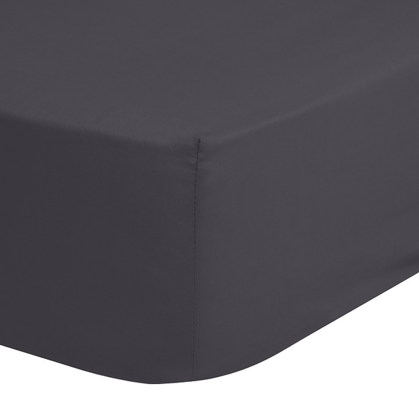 Spannbettlaken Jenny - Baumwolle - Anthrazit - 90 x 200 cm