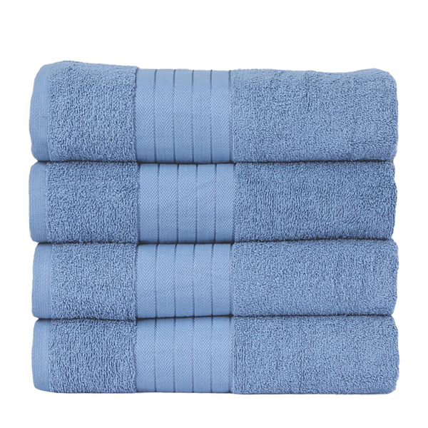 Handtuchset Branda (4er-Set) - Baumwolle - Eisblau