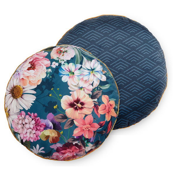 Dekokissen Novara III - Polysamt - Petrol