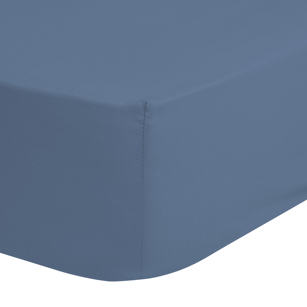 Jersey-Spannbettlaken Henty - Baumwolle - Eisblau - 70 x 150 cm