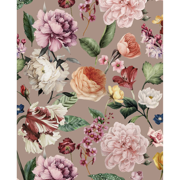 Plaid Fiori - Polysamt - Taupe