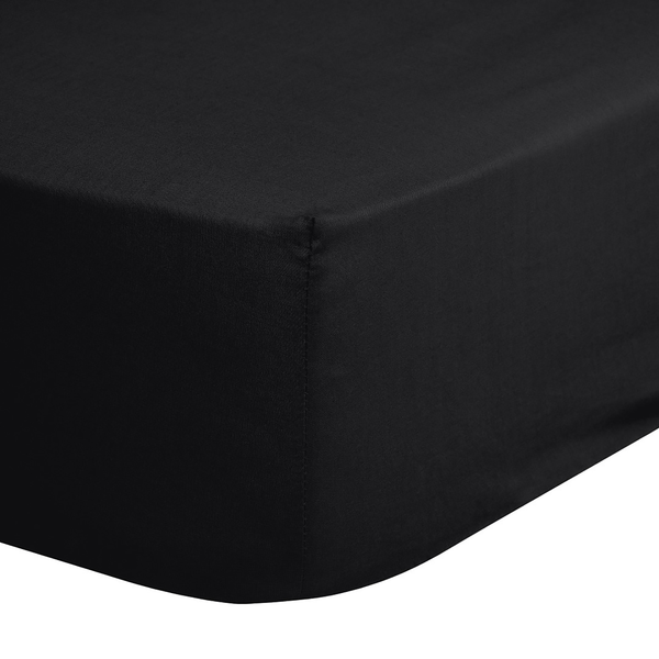 Spannbettlaken Jenny - Baumwolle - Schwarz - 140 x 200 cm