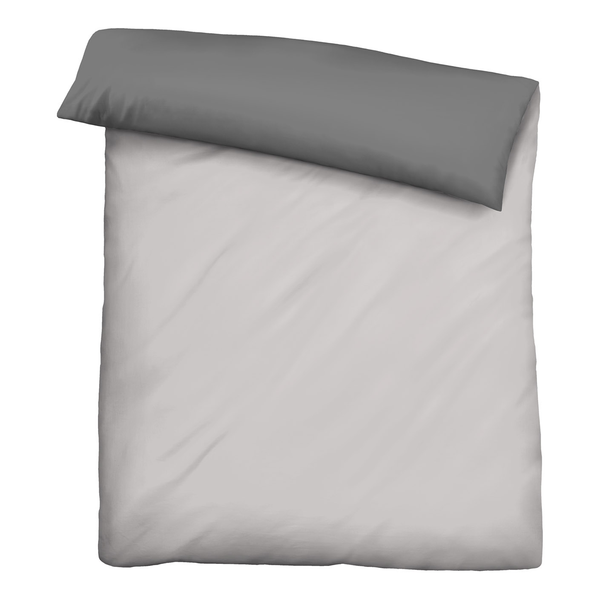 Linon Bettwäsche 0455775 - Baumwolle - Grau - 135 x 200 cm + Kissen 80 x 80 cm
