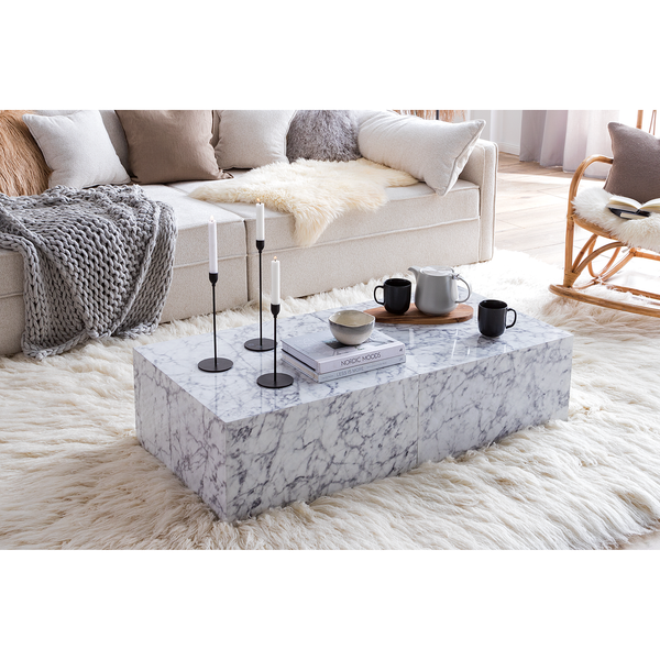 Couchtisch Muzio I - Marmor Grau Dekor