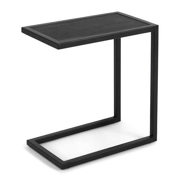 Beistelltisch Dareton I - Eiche massiv / Metall - Eiche Schwarz / Schwarz