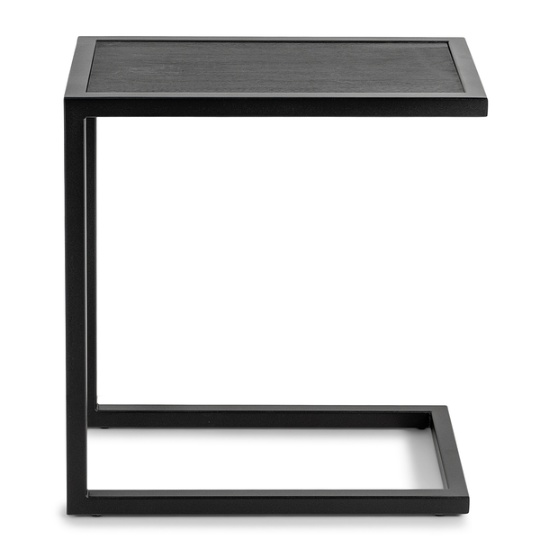 Beistelltisch Dareton I - Eiche massiv / Metall - Eiche Schwarz / Schwarz
