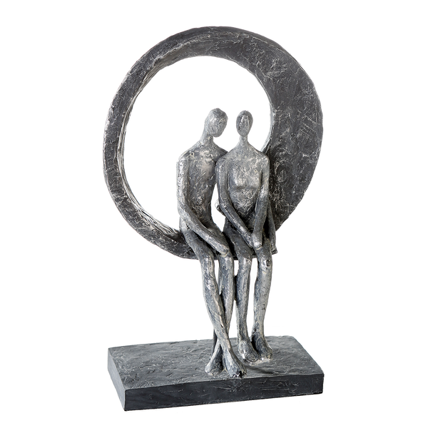 Skulptur Love Place - Kunstharz - Silber