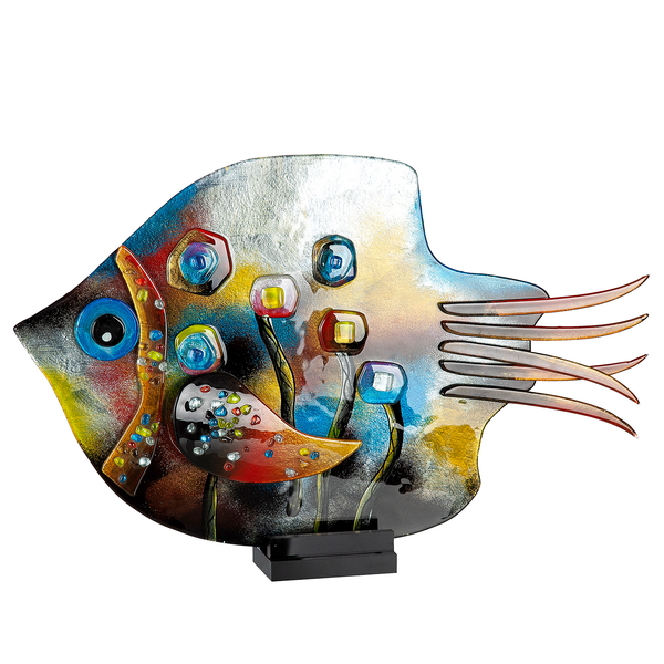 Dekofigur Fresh Flowers - Farbglas - Mehrfarbig