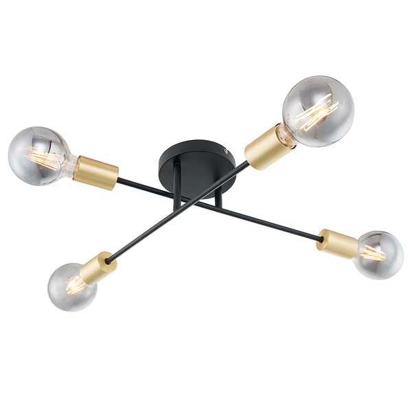 Deckenleuchte Crieff - Eisen - 4-flammig