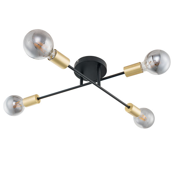 Deckenleuchte Crieff - Eisen - 4-flammig