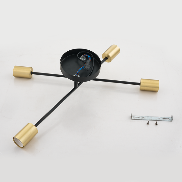 Deckenleuchte Crieff - Eisen - 4-flammig