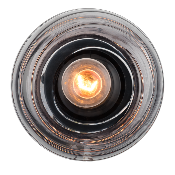 Deckenleuchte Cutler - Eisen / Rauchglas - Flammenanzahl: 1