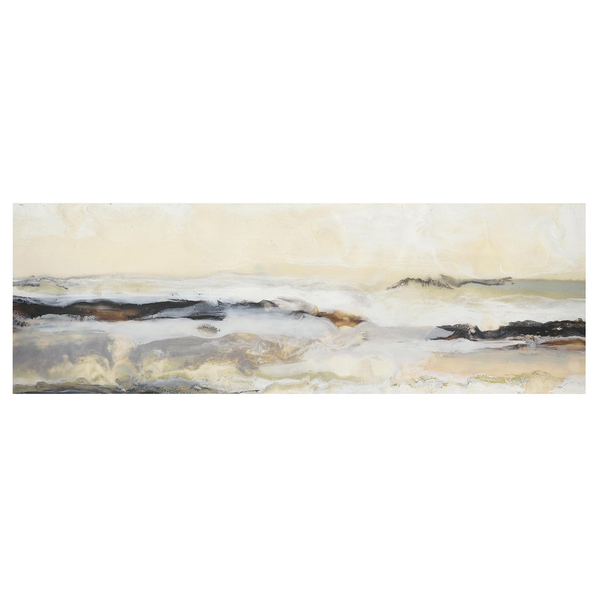 Leinwandbild Fröhlicher Horizont I - Beige - 120 x 40 x 2 cm - Breite: 120 cm
