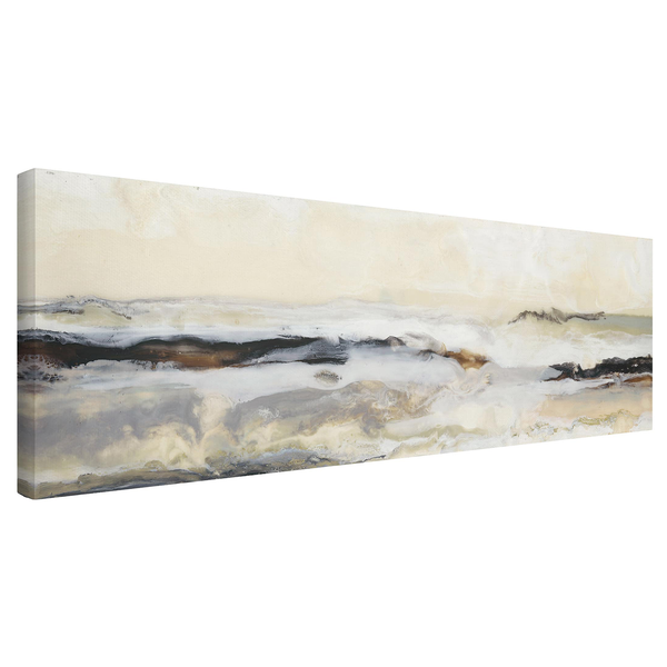 Leinwandbild Fröhlicher Horizont I - Beige - 120 x 40 x 2 cm - Breite: 120 cm
