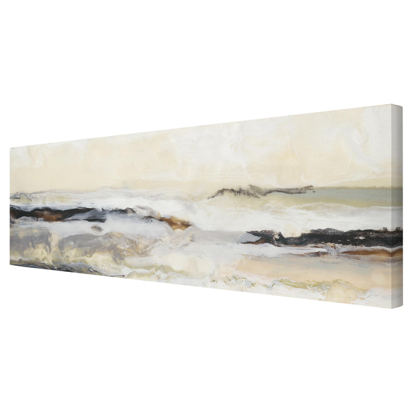 Leinwandbild Fröhlicher Horizont I - Beige - 120 x 40 x 2 cm - Breite: 120 cm