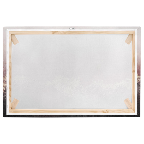 Leinwandbild Goldene Dämmerung Rosa I - Pink - 90 x 60 x 2 cm - Breite: 90 cm
