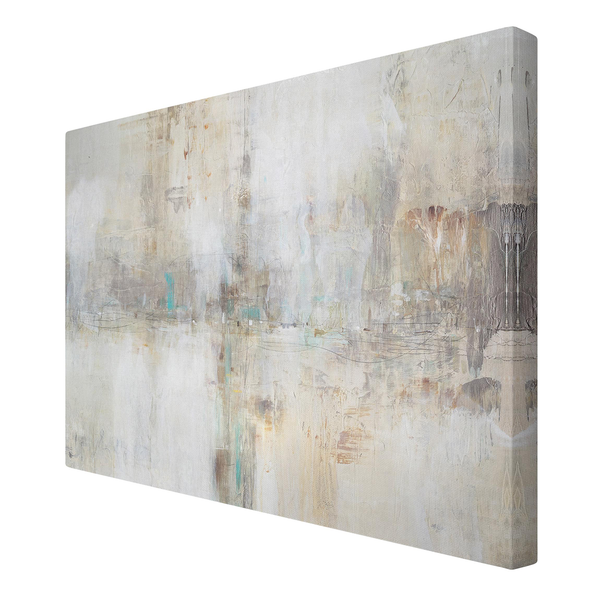 Leinwandbild Essenz II - Grau - 90 x 60 x 2 cm - Breite: 90 cm