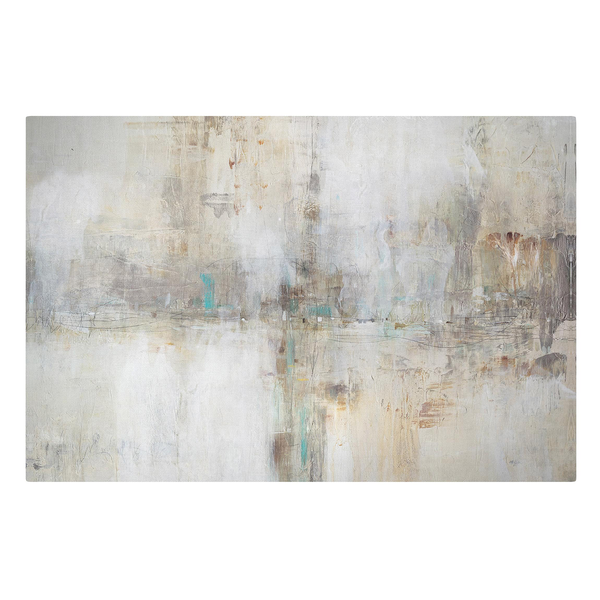 Leinwandbild Essenz II - Grau - 90 x 60 x 2 cm - Breite: 90 cm
