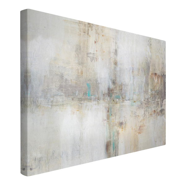 Leinwandbild Essenz II - Grau - 90 x 60 x 2 cm - Breite: 90 cm