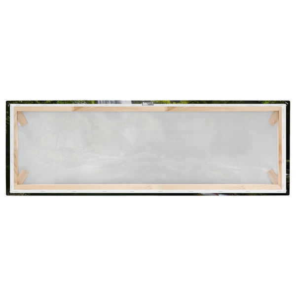 Leinwandbild Gebirgsbach II - Grün - 120 x 40 x 2 cm - Breite: 120 cm