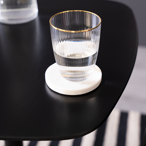 Bistrotisch Finse - Echtholzfurnier / Metall - Eiche Schwarz / Schwarz