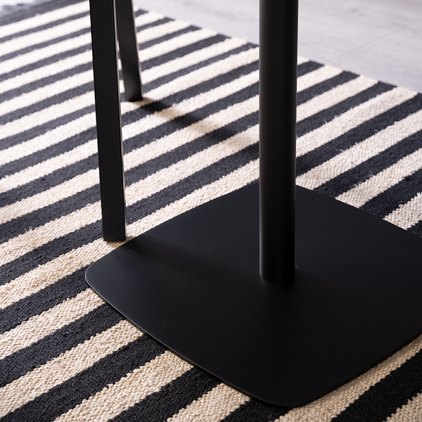 Bistrotisch Finse - Echtholzfurnier / Metall - Eiche Schwarz / Schwarz