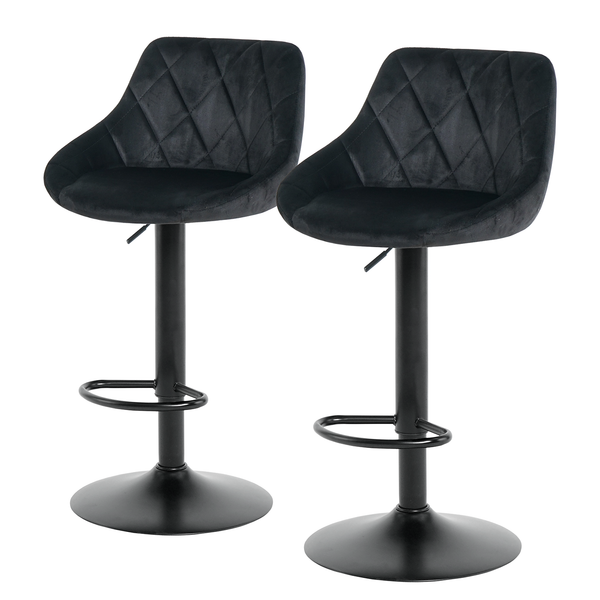Barstuhl Bromfield II (2er-Set) - Schwarz
