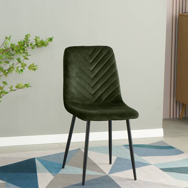 Esszimmerstuhl Mompeo 2er-Set - Olivgrün