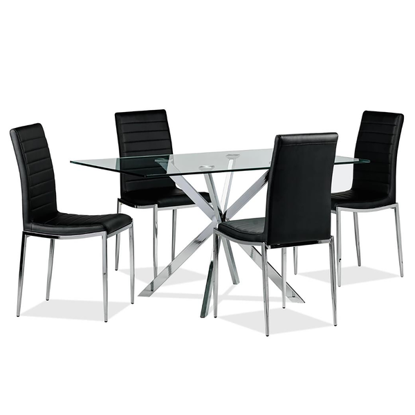 Esszimmerstuhl Burford 2er-Set - Schwarz