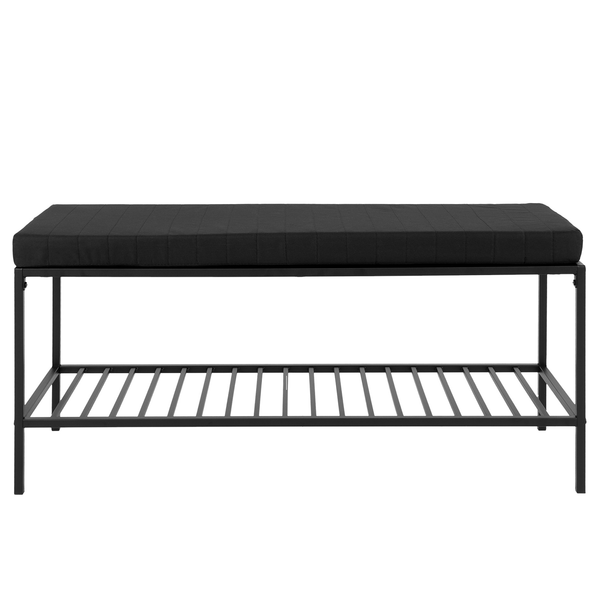 Garderobenbank Vapi - Webstoff / Metall - Schwarz