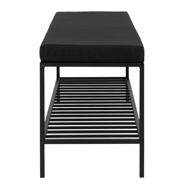 Garderobenbank Vapi - Webstoff / Metall - Schwarz