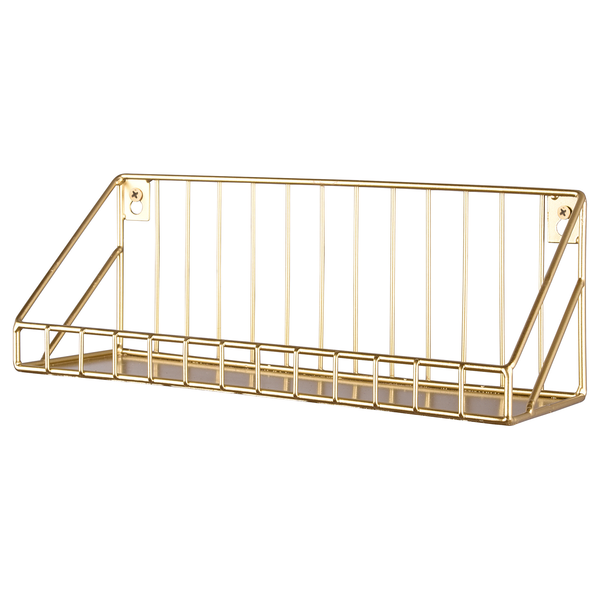 Wandregal Kavaja - Metall - Gold - Breite: 30 cm