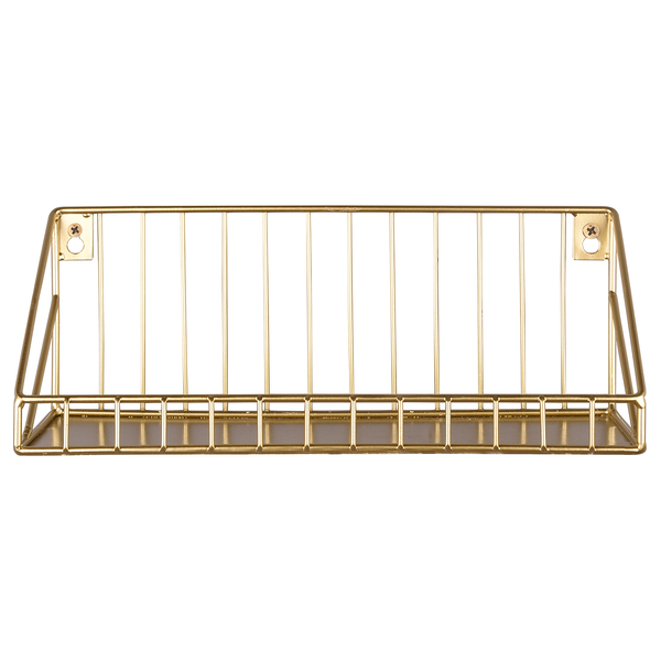Wandregal Kavaja - Metall - Gold - Breite: 30 cm
