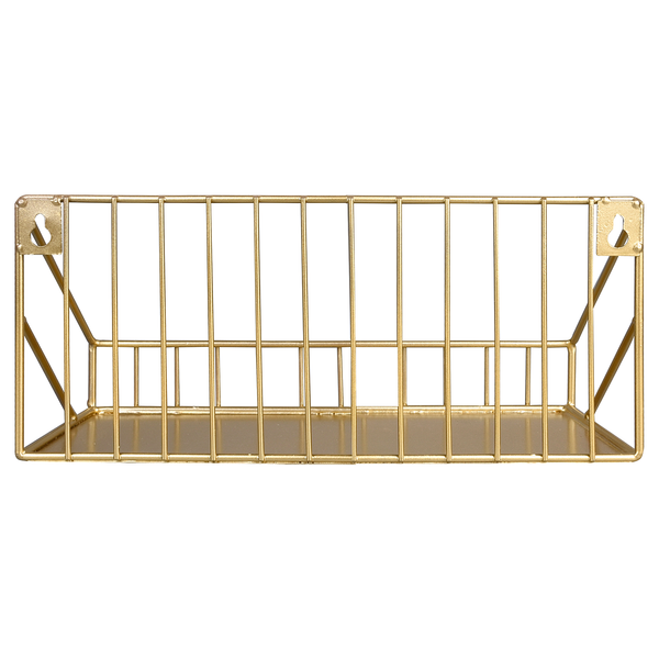 Wandregal Kavaja - Metall - Gold - Breite: 30 cm