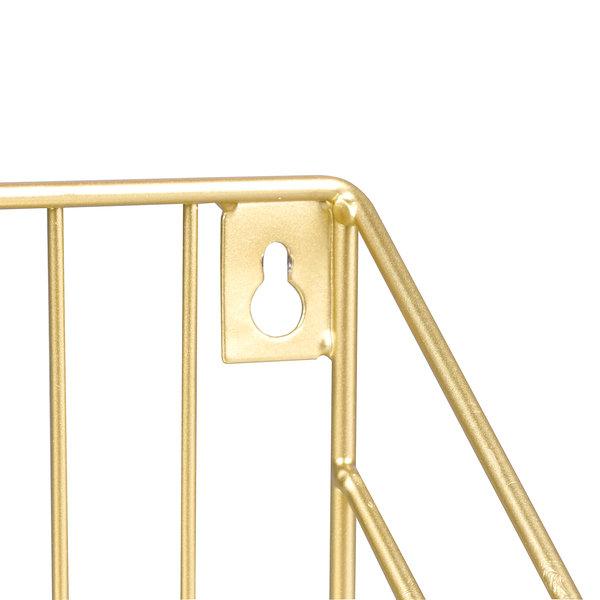Wandregal Kavaja - Metall - Gold - Breite: 30 cm