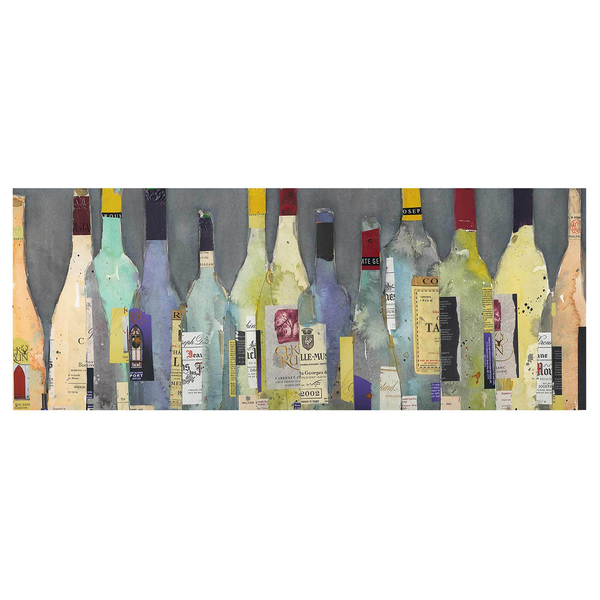 Glasbild Spirituosen - Blau - 125 x 50 x 0,4 cm - 125 x 50 cm